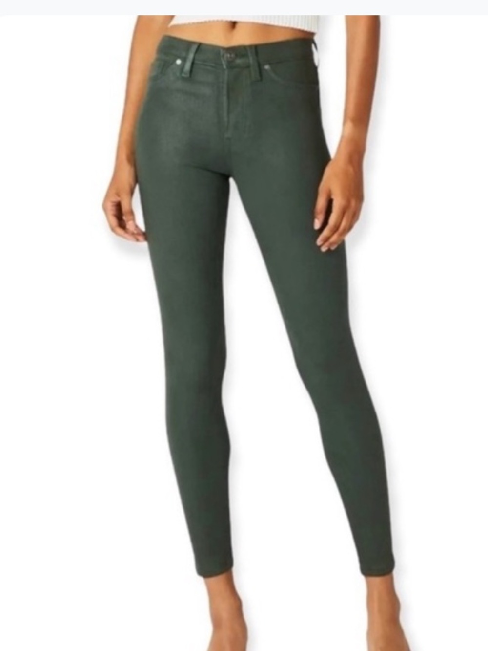 Hudson Barbara Coated Skinny Jeans